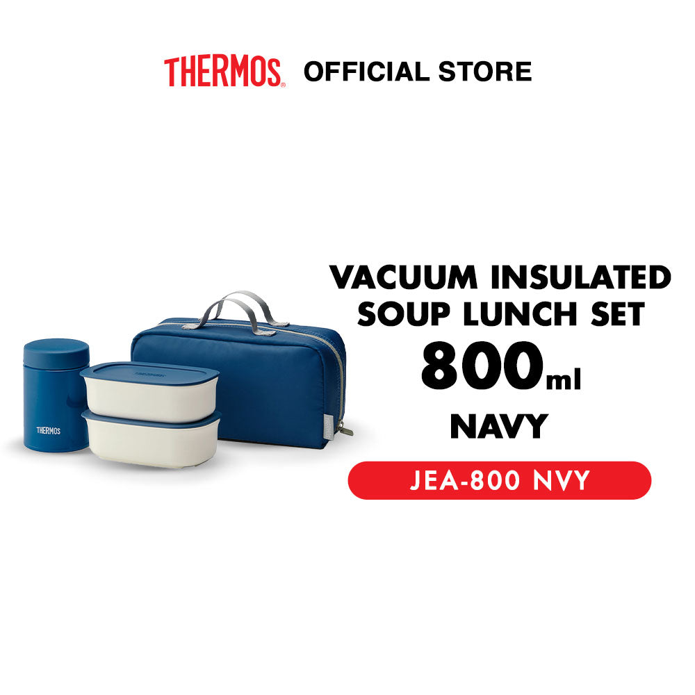 Vacuum Insulated Soup Lunch Set 800ml - Sky Blue