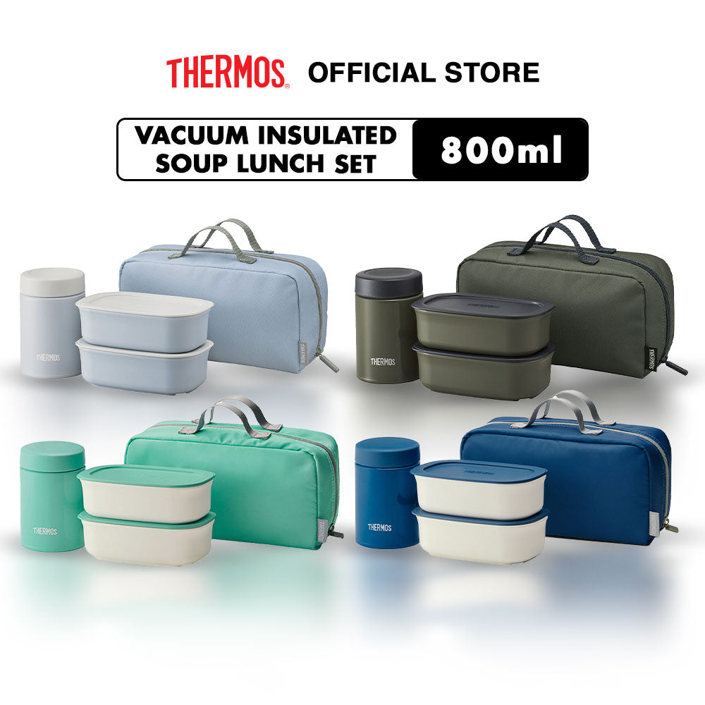 Vacuum Insulated Soup Lunch Set 800ml - Sky Blue