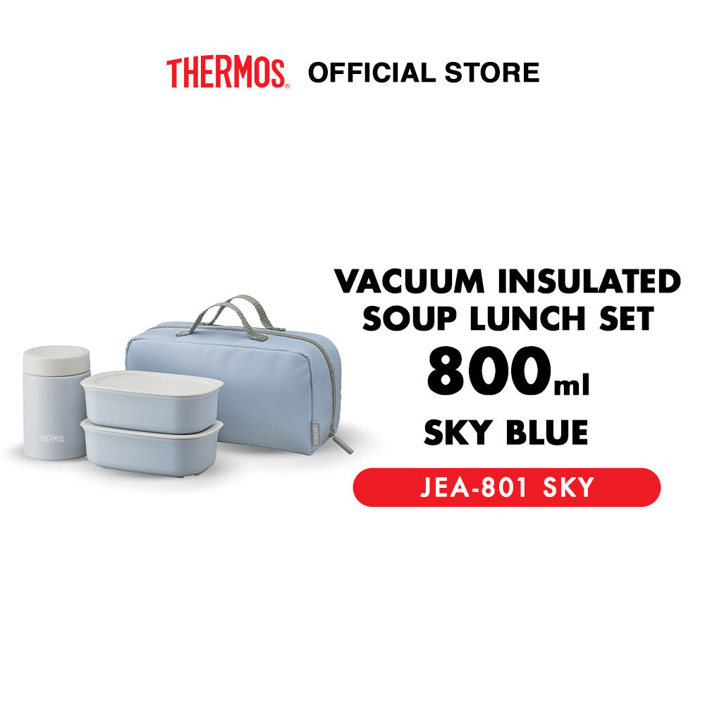 Vacuum Insulated Soup Lunch Set 800ml - Sky Blue
