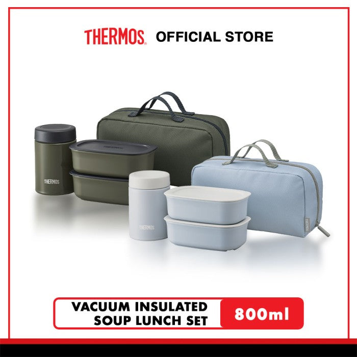 Vacuum Insulated Soup Lunch Set 800ml - Sky Blue