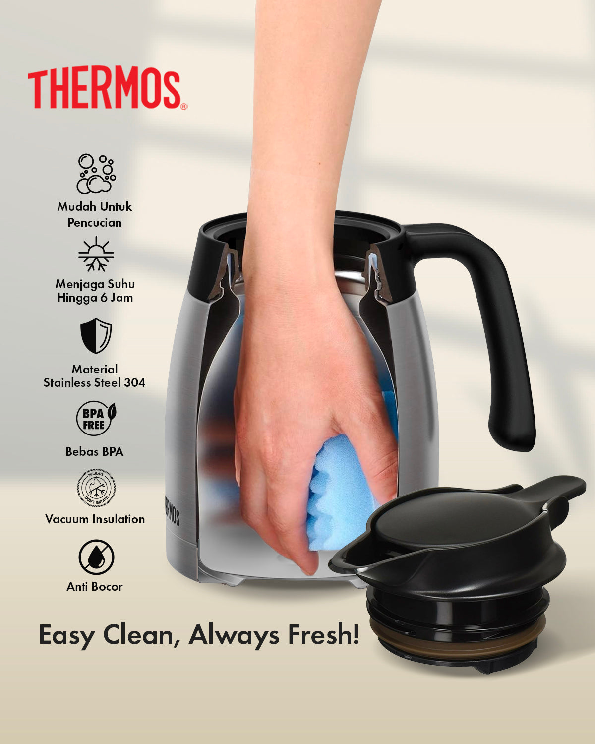 Thermos Vacuum Insulated Carafe 1500 - 2000 ml