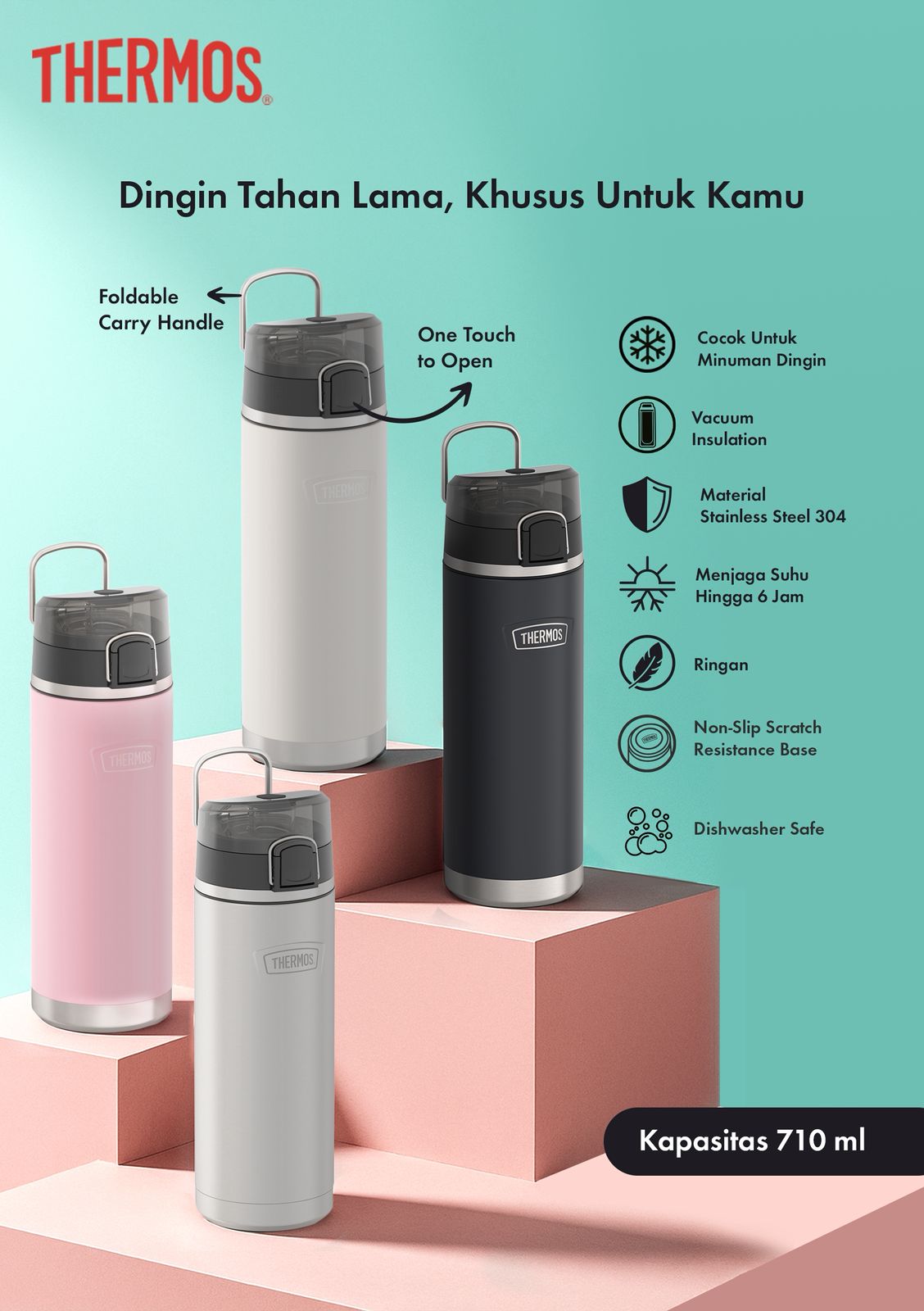 Thermos Icon Water Bottle With Spout