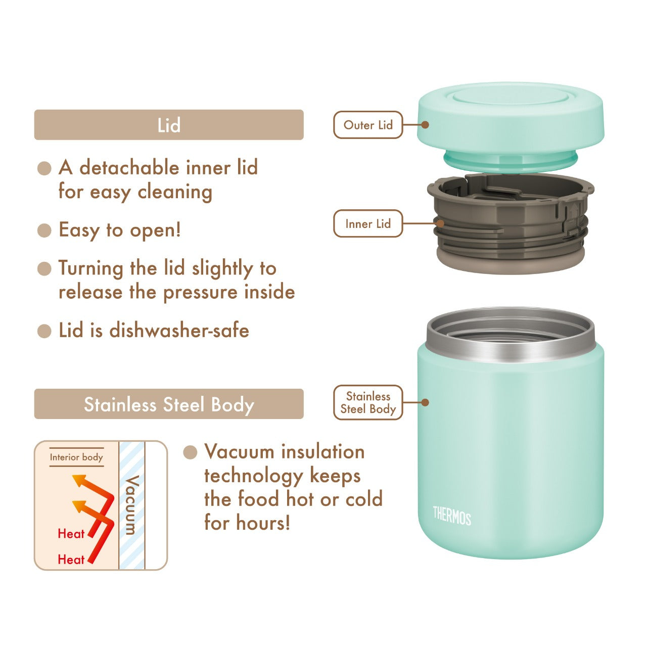 [HOT PRODUCT] Thermos Vacuum Insulated Food Jar 400ml