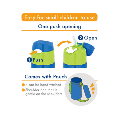 Thermos Vacuum Insulated Straw Bottle for Baby 400ml