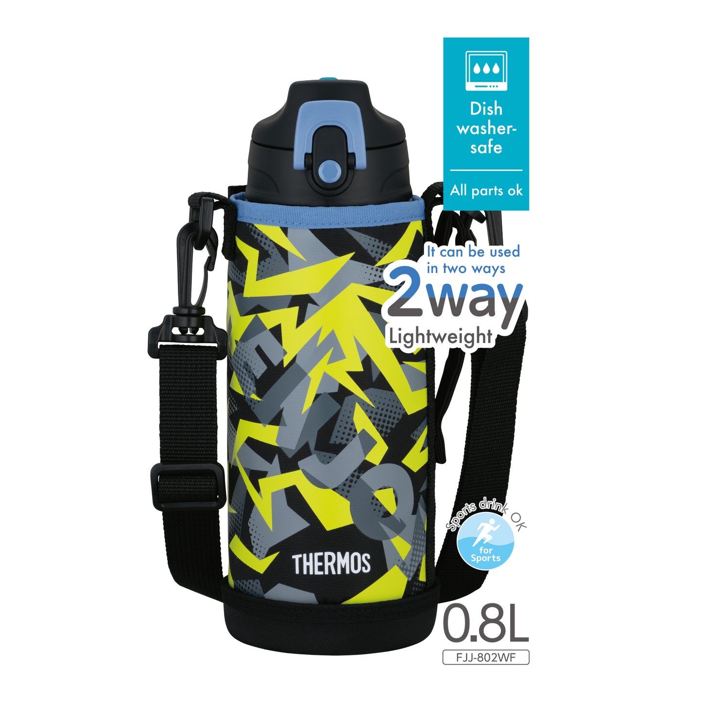 Thermos Vacumm Insulated 2 Way Kids Bottle 800ml