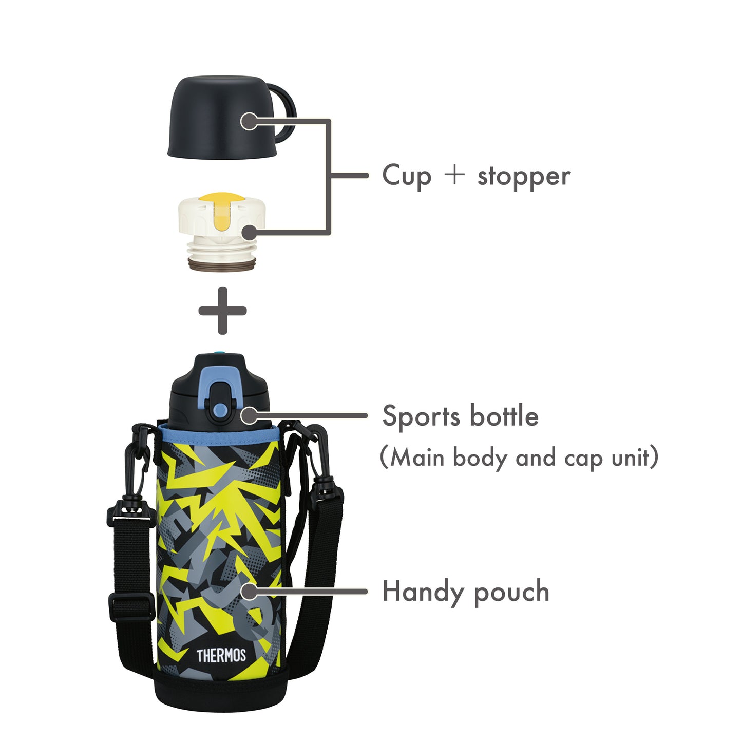 Thermos Vacumm Insulated 2 Way Kids Bottle 800ml