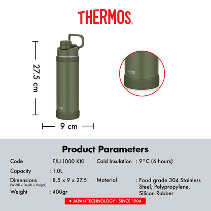 Thermos Vacuum Insulated Sports Bottle 750ml - 1000ml