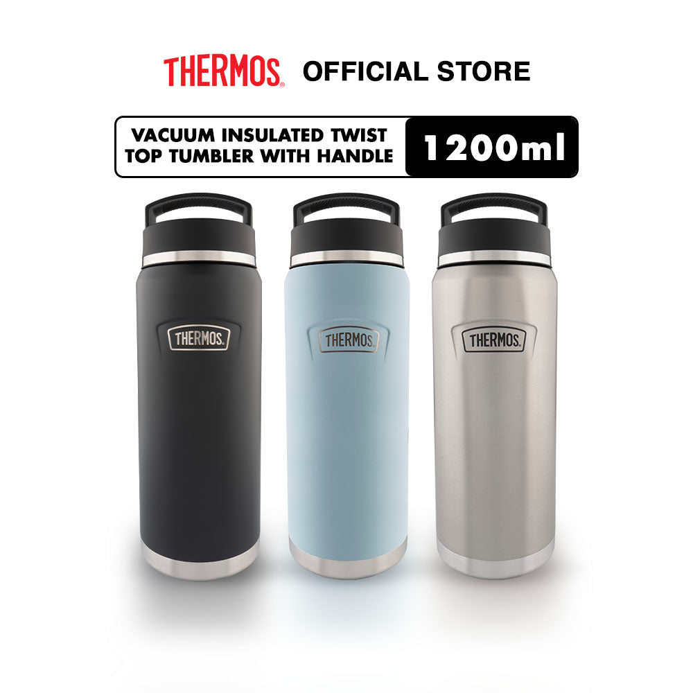 Thermos Vacuum Insulated Twist Top Tumbler with Handle 1200ml