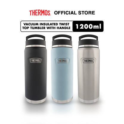 Thermos Vacuum Insulated Twist Top Tumbler with Handle 1200ml