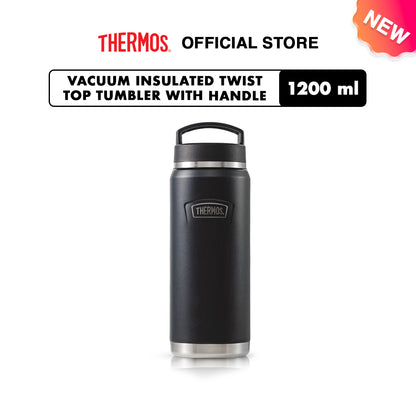Thermos Vacuum Insulated Twist Top Tumbler with Handle 1200ml