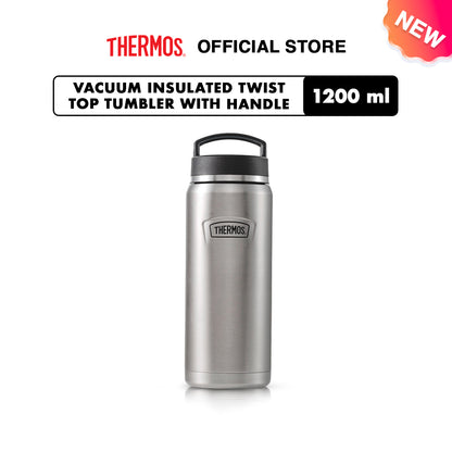 Thermos Vacuum Insulated Twist Top Tumbler with Handle 1200ml