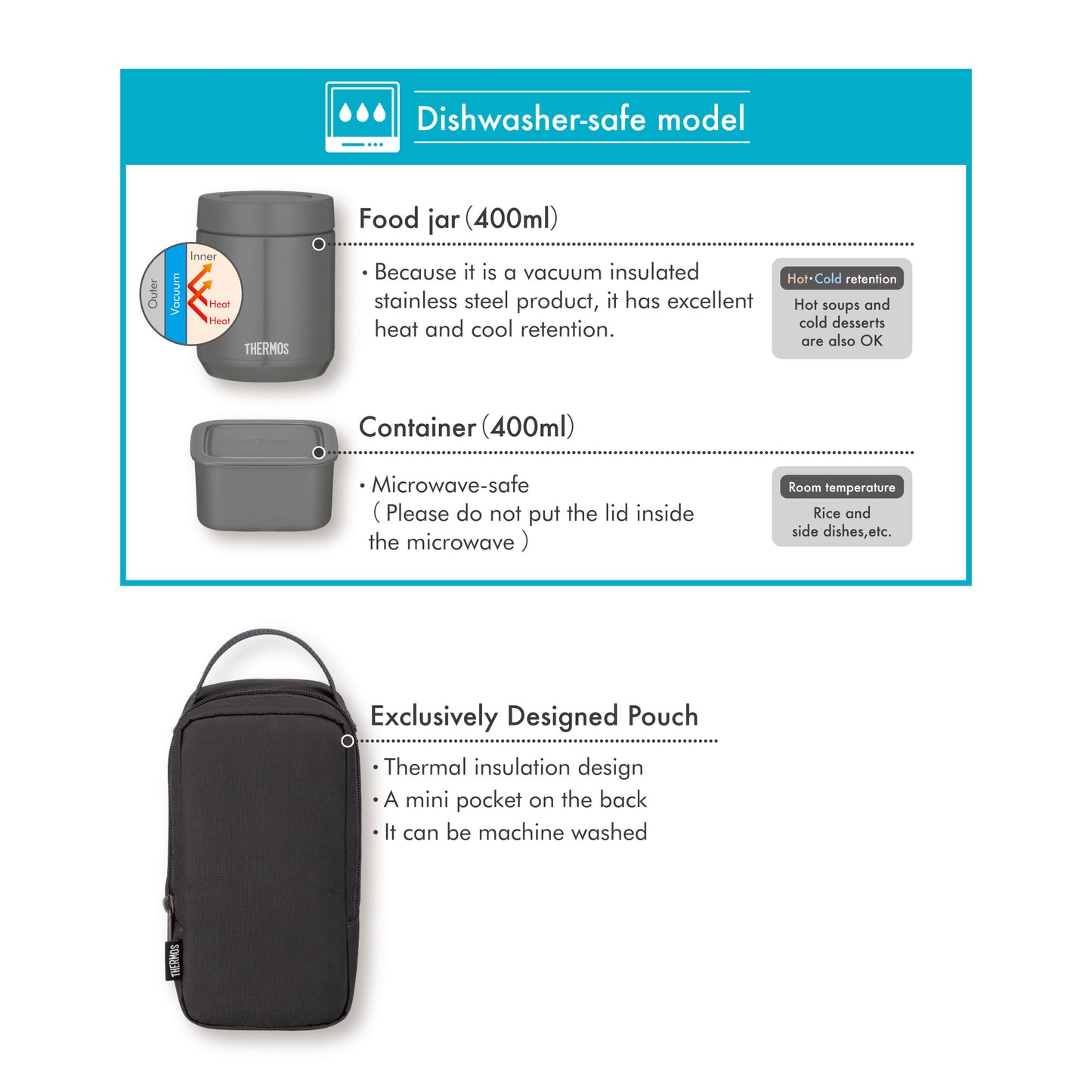 Thermos Vacuum Insulated Soup Lunch Set 800ml