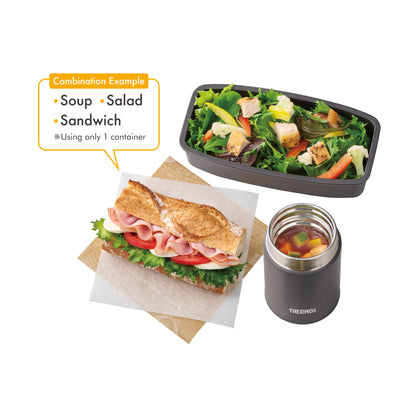 Thermos Vacuum Insulated Soup Lunch Set 1000ml - Black Gray