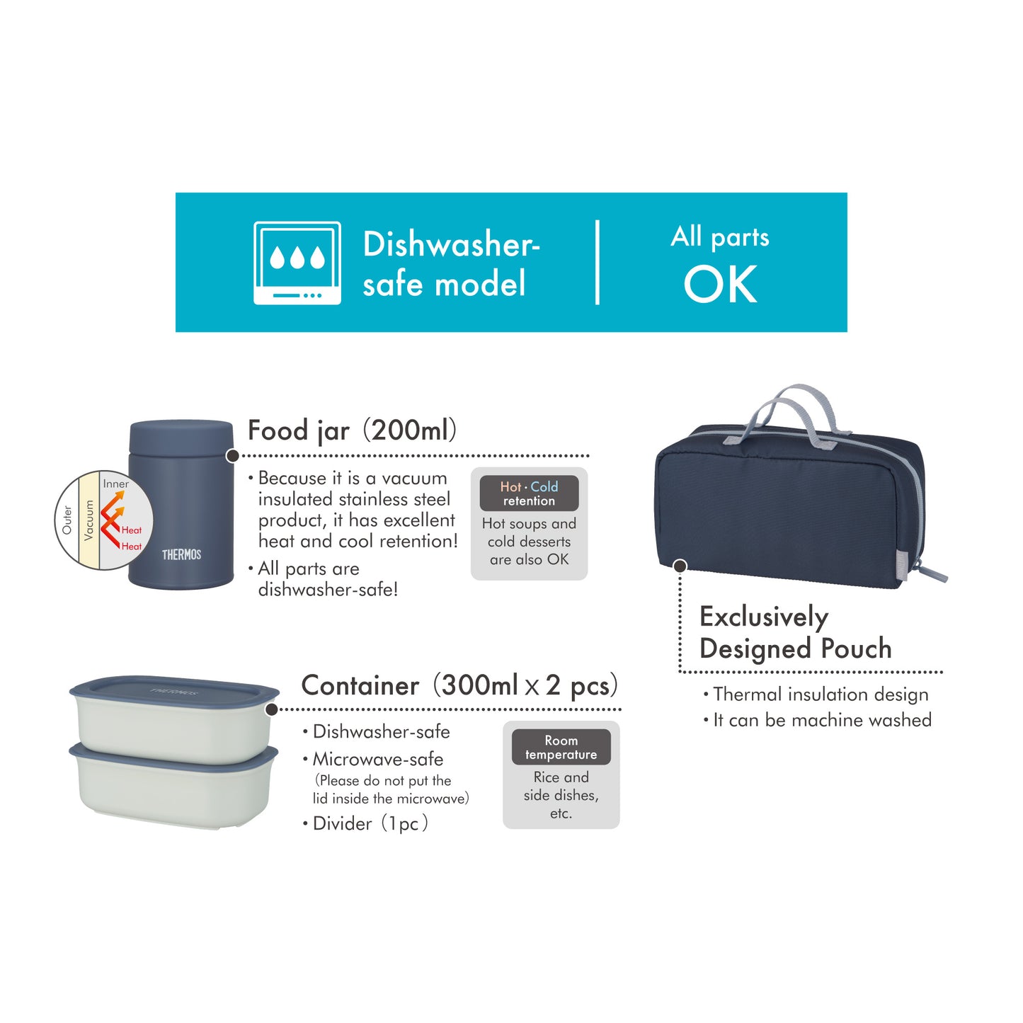 Thermos Vacuum Insulated Soup Lunch Set 800ml