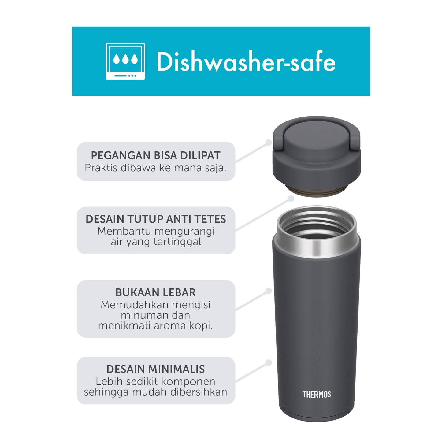 [HOT PRODUCT] Thermos Vacuum Insulated Mobile Tumbler 420ml