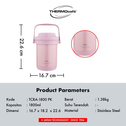 Thermos Vacuum Insulated Shuttle Chef Cooker Pink - 1800 ml TCRA-1800 PK)