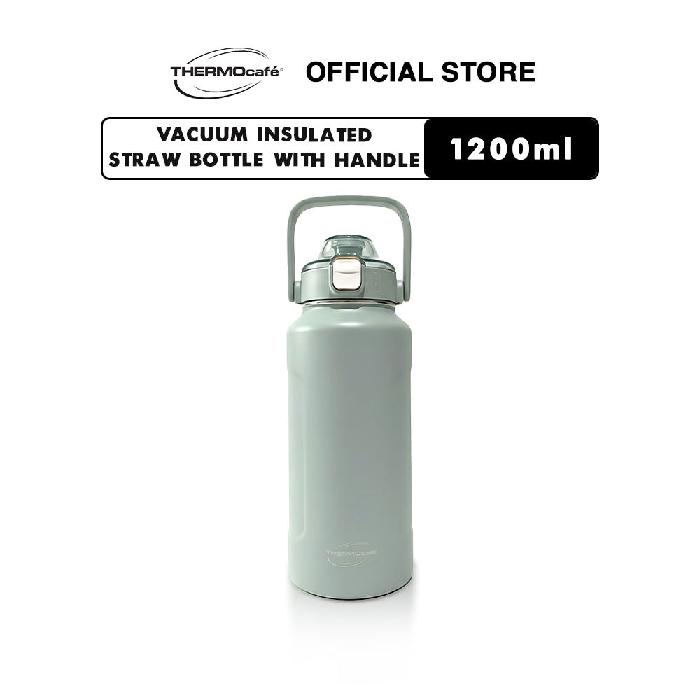 Thermocafe Vacuum Insulated Straw Bottle With Handle 1200ml