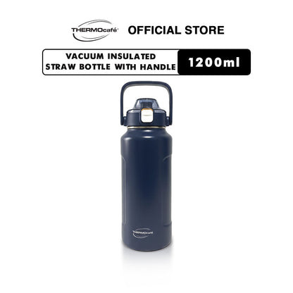 Thermocafe Vacuum Insulated Straw Bottle With Handle 1200ml