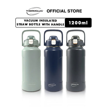 Thermocafe Vacuum Insulated Straw Bottle With Handle 1200ml