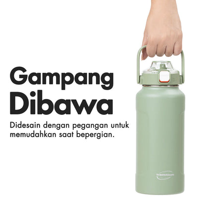 Thermocafe Vacuum Insulated Straw Bottle With Handle 1200ml