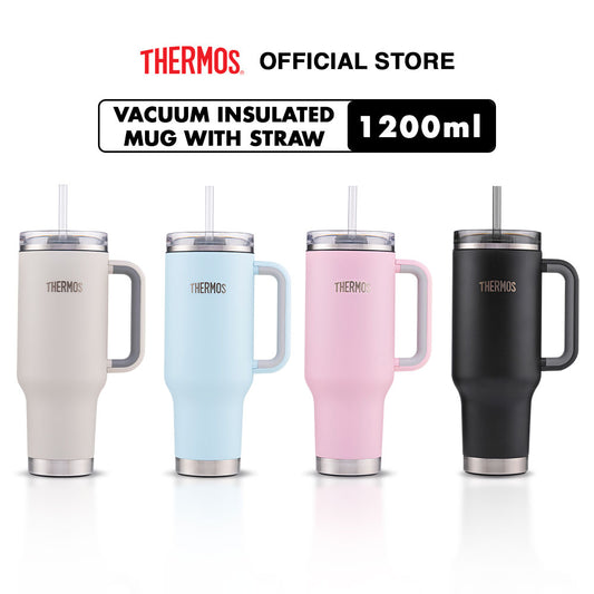 Vacuum Insulated Mug With Straw