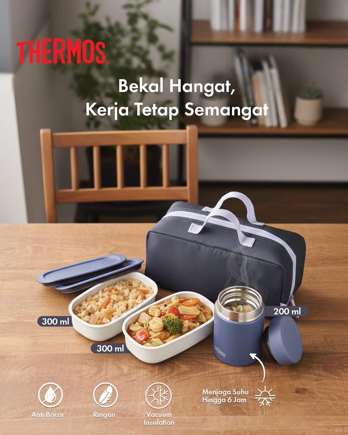 Thermos Vacuum Insulated Soup Lunch Set 800ml