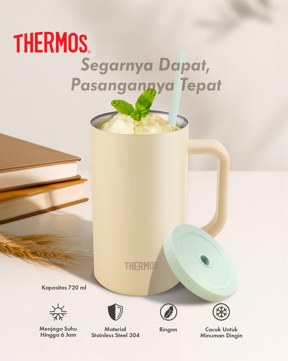 Thermos Vacuum Insulated Cup With Straw
