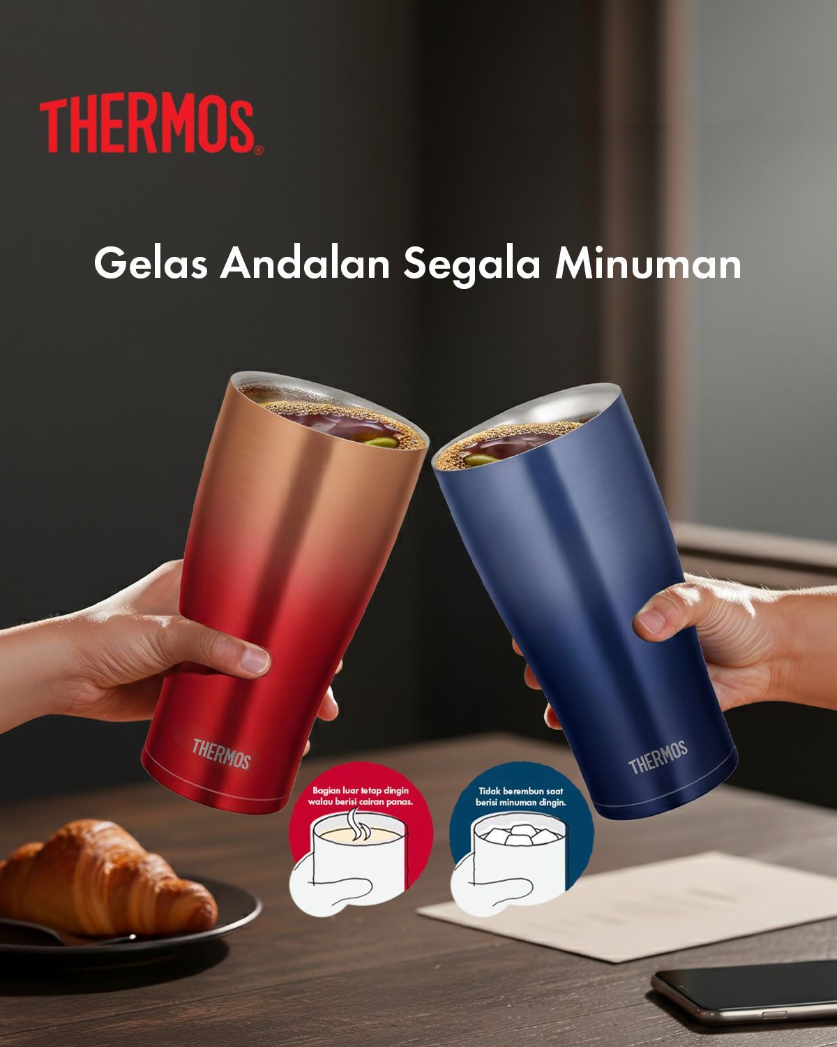 [CUCI GUDANG] Thermos Vacuum Insulated Cup 420ml - 600ml
