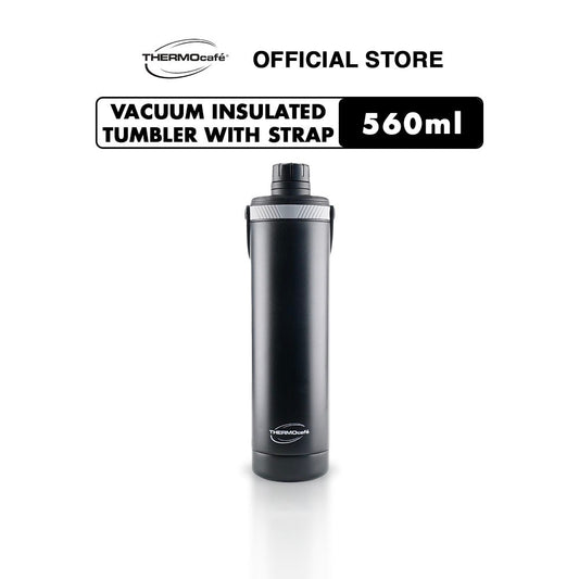 Vacuum Insulated Tumbler with Strap 560ml - Black